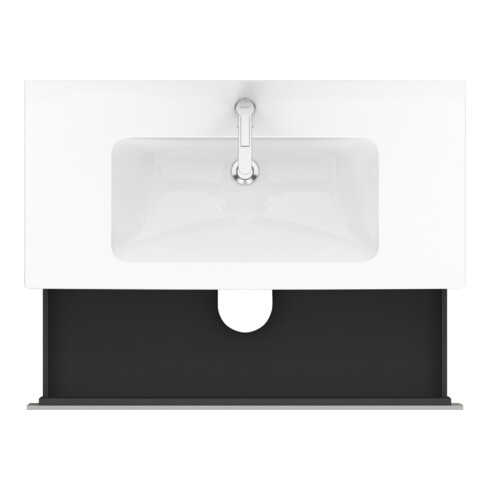 Duravit Meuble sous-lavabo L-Cube 102x48,1 cm, béton gris, 2 tiroirs, suspendu