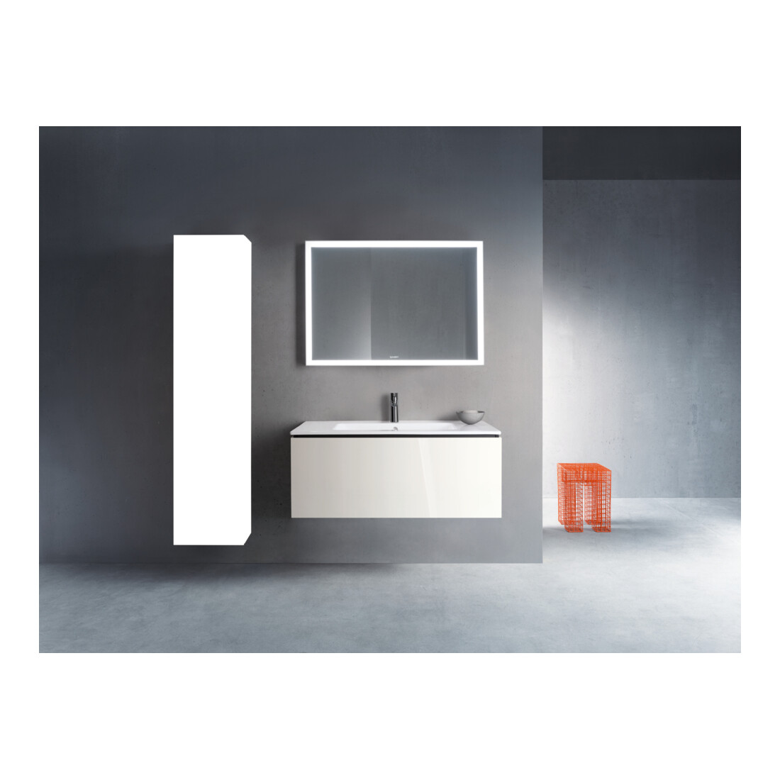 Duravit Meuble sous lavabo L-Cube 102x48,1 cm, blanc brillant, 1 tiroir, suspendu