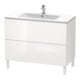 Duravit Meuble sous lavabo L-Cube 102x48,1 cm, blanc brillant, 2 tiroirs, sur pied-1