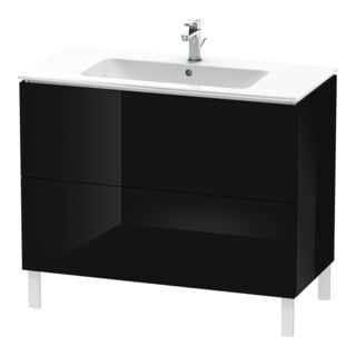Duravit Meuble sous lavabo L-Cube 102x48,1 cm, blanc brillant, 2 tiroirs, sur pied