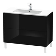 Duravit Meuble sous lavabo L-Cube 102x48,1 cm, blanc brillant, 2 tiroirs, sur pied