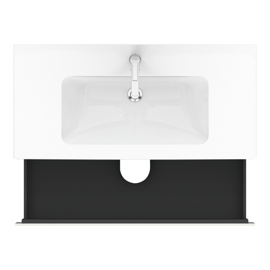 Duravit Meuble sous lavabo L-Cube 102x48,1 cm, blanc brillant, 2 tiroirs, suspendu
