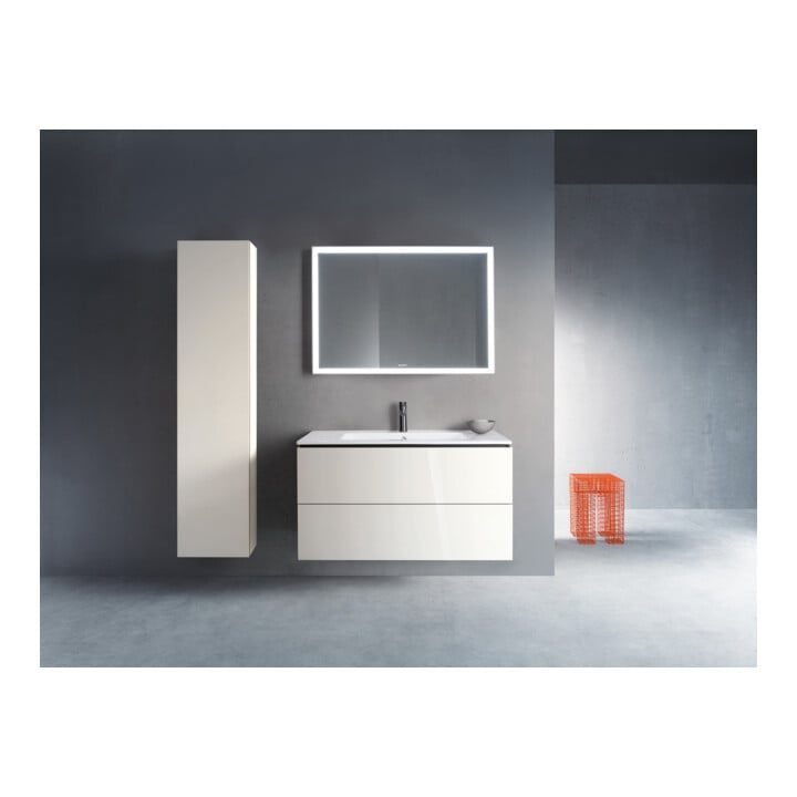 Duravit Meuble sous lavabo L-Cube 102x48,1 cm, blanc brillant, 2 tiroirs, suspendu