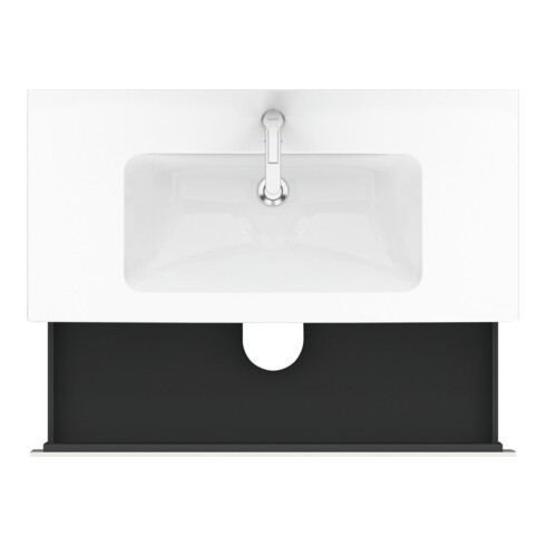 Duravit Meuble sous lavabo L-Cube 102x48,1 cm, blanc brillant, 2 tiroirs, suspendu