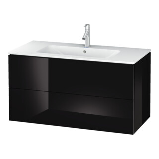 Duravit Meuble sous lavabo L-Cube 102x48,1 cm, blanc brillant, 2 tiroirs, suspendu