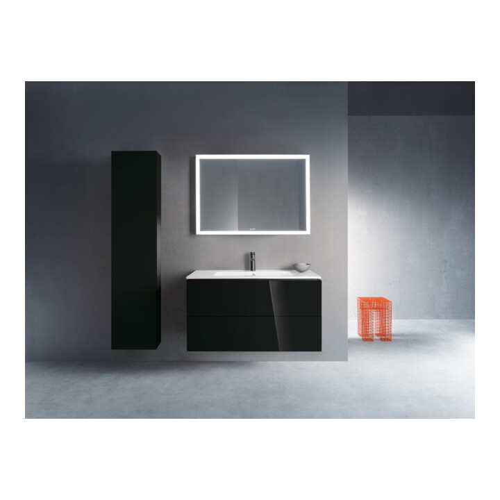 Duravit Meuble sous lavabo L-Cube 102x48,1 cm, blanc brillant, 2 tiroirs, suspendu