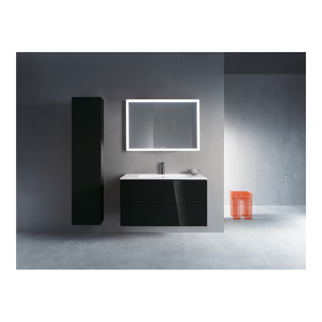 Duravit Meuble sous lavabo L-Cube 102x48,1 cm, blanc brillant, 2 tiroirs, suspendu