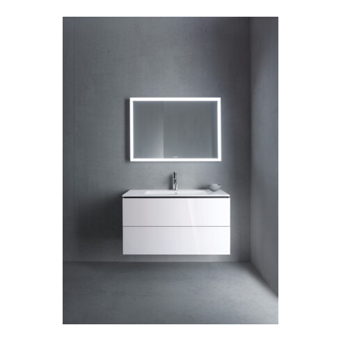 Duravit Meuble sous-lavabo L-Cube 102x48,1 cm, blanc brillant, 2 tiroirs, suspendu