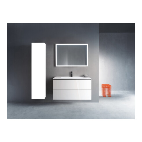 Duravit Meuble sous-lavabo L-Cube 102x48,1 cm, blanc brillant, 2 tiroirs, suspendu