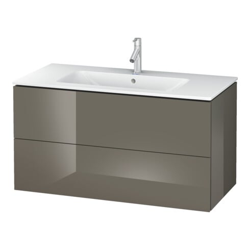 Duravit Meuble sous-lavabo L-Cube 102x48,1 cm, blanc brillant, 2 tiroirs, suspendu