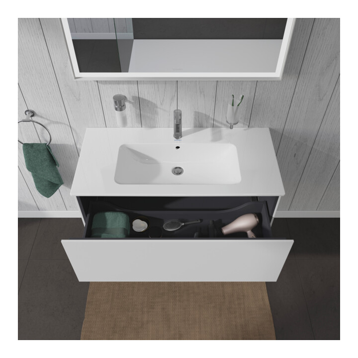 Duravit Meuble sous lavabo L-Cube 102x48,1 cm, blanc mat, 1 tiroir, suspendu