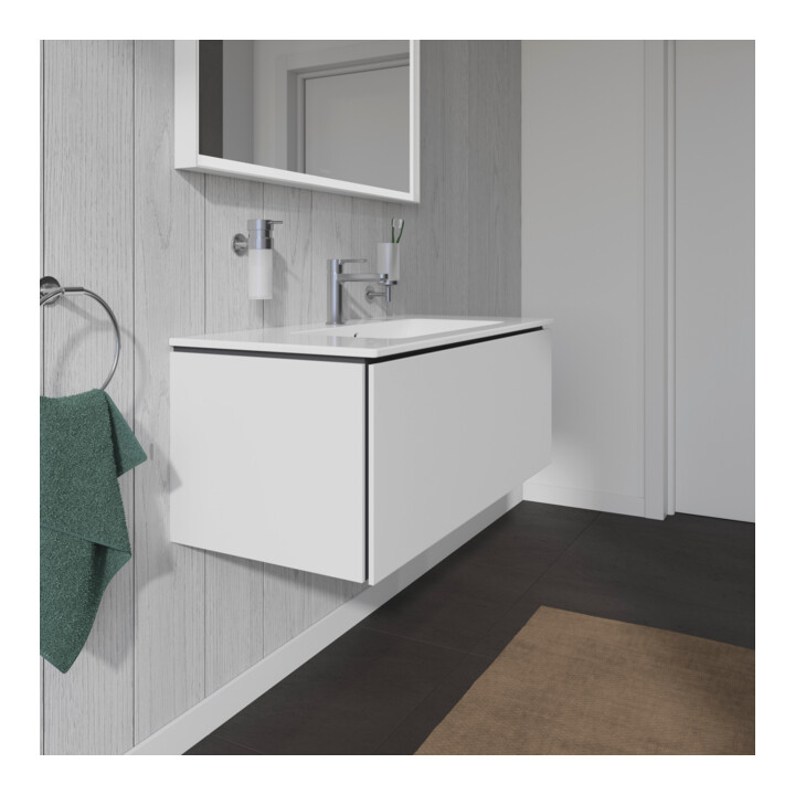 Duravit Meuble sous lavabo L-Cube 102x48,1 cm, blanc mat, 1 tiroir, suspendu