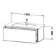 Duravit Meuble sous-lavabo L-Cube 102x48,1 cm, blanc mat, 1 tiroir, suspendu