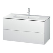 Duravit Meuble sous lavabo L-Cube 102x48,1 cm, blanc mat, 2 tiroirs, suspendu