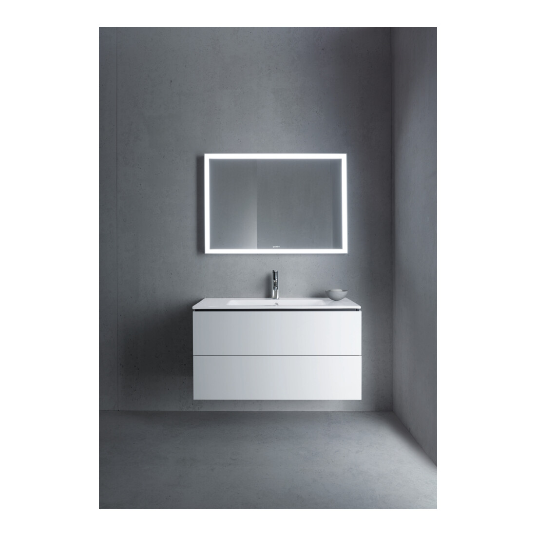 Duravit Meuble sous lavabo L-Cube 102x48,1 cm, blanc mat, 2 tiroirs, suspendu