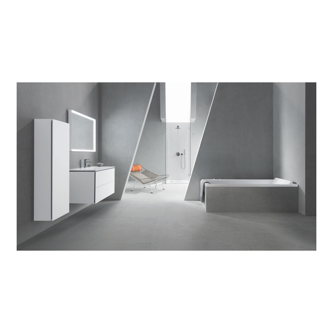 Duravit Meuble sous lavabo L-Cube 102x48,1 cm, blanc mat, 2 tiroirs, suspendu