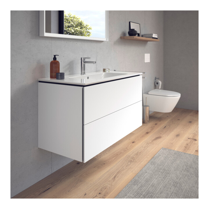 Duravit Meuble sous lavabo L-Cube 102x48,1 cm, blanc mat, 2 tiroirs, suspendu