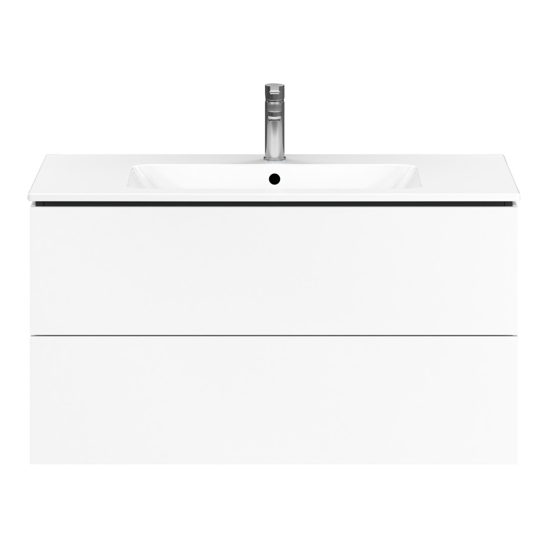 Duravit Meuble sous lavabo L-Cube 102x48,1 cm, blanc mat, 2 tiroirs, suspendu