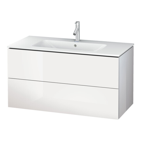 Duravit Meuble sous lavabo L-Cube 102x48,1 cm, blanc œuf, 2 tiroirs, suspendu