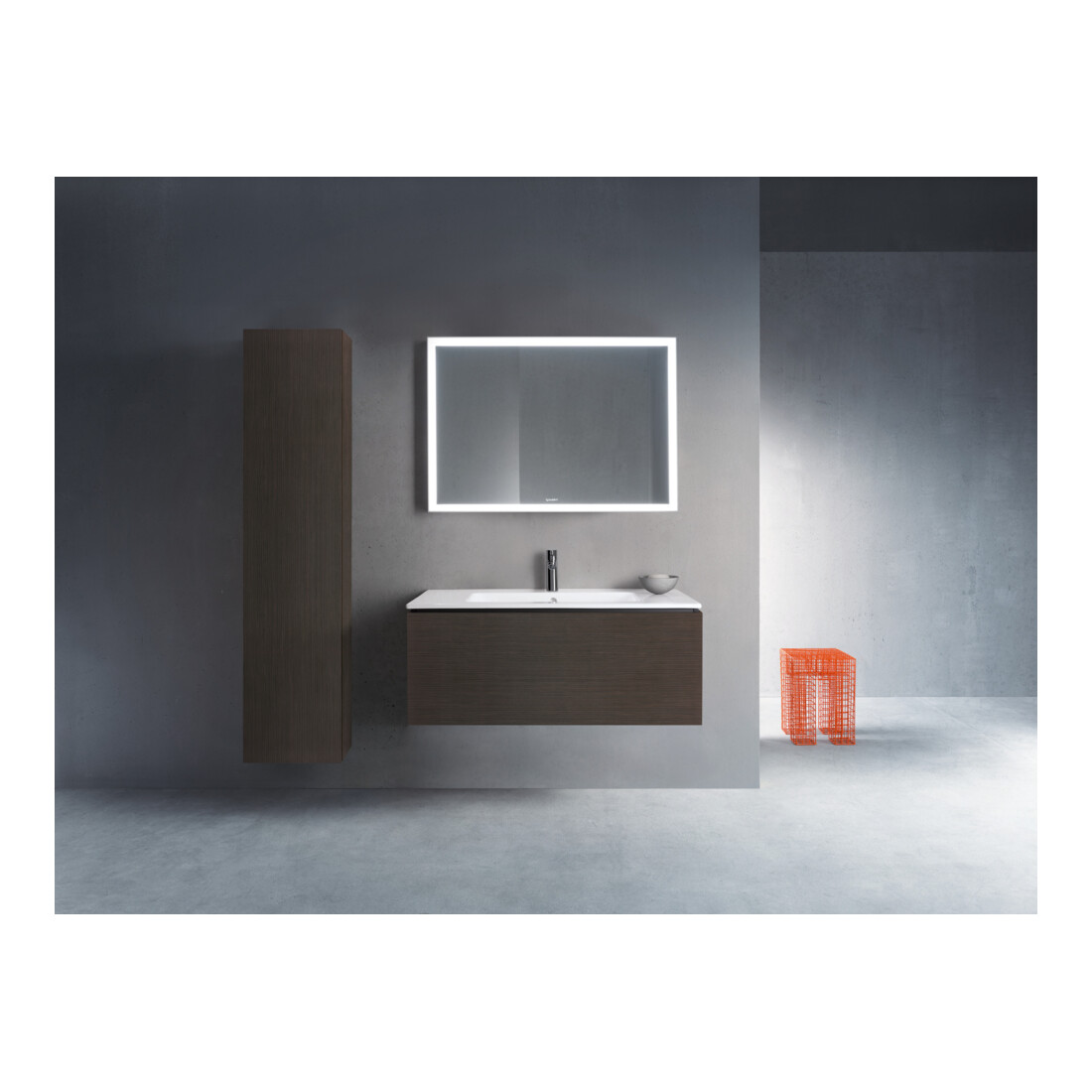 Duravit Meuble sous-lavabo L-Cube 102x48,1 cm, chêne foncé, 1 tiroir, suspendu