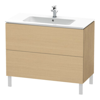 Duravit Meuble sous-lavabo L-Cube 102x48,1 cm, chêne naturel, 2 tiroirs, sur pied
