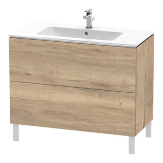 Duravit Meuble sous lavabo L-Cube 102x48,1 cm, chêne œuf, 2 tiroirs, sur pied