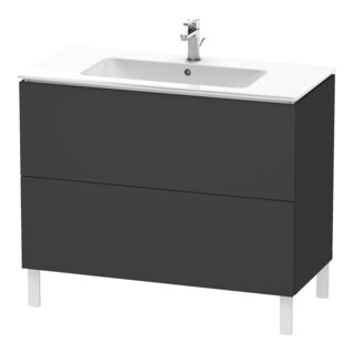 Duravit Meuble sous lavabo L-Cube 102x48,1 cm, graph ma, 2 tiroirs, sur pieds