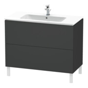 Duravit Meuble sous lavabo L-Cube 102x48,1 cm, graph ma, 2 tiroirs, sur pieds