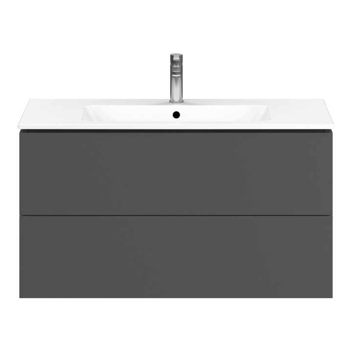Duravit Meuble sous lavabo L-Cube 102x48,1 cm, graph ma, 2 tiroirs, suspendu