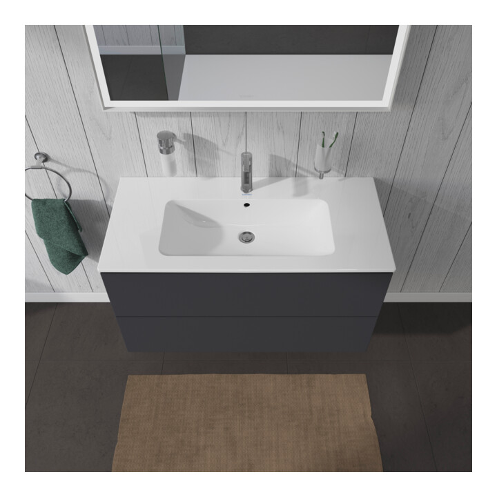 Duravit Meuble sous lavabo L-Cube 102x48,1 cm, graph ma, 2 tiroirs, suspendu