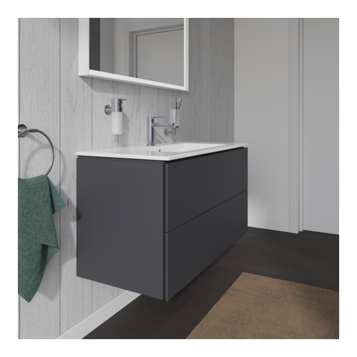 Duravit Meuble sous lavabo L-Cube 102x48,1 cm, graph ma, 2 tiroirs, suspendu