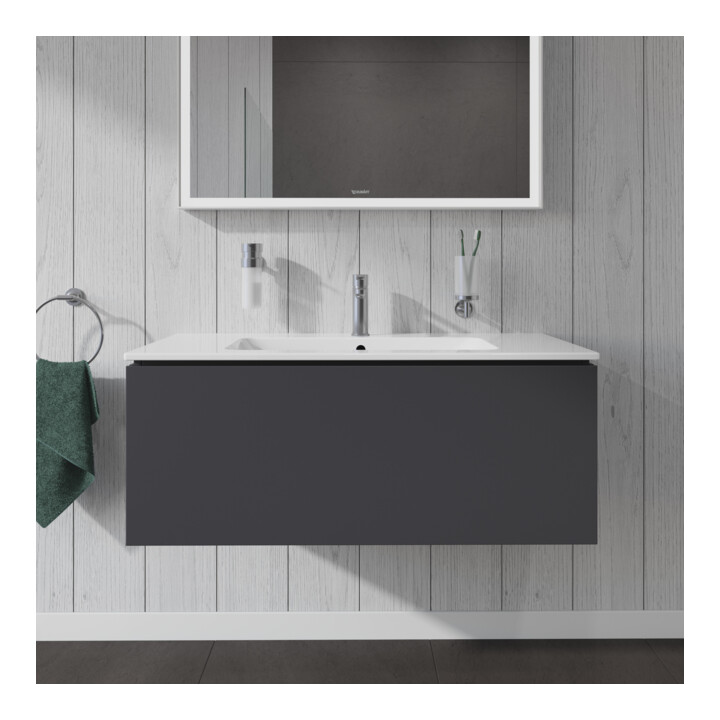 Duravit Meuble sous-lavabo L-Cube 102x48,1 cm, graphite mat, 1 tiroir, suspendu