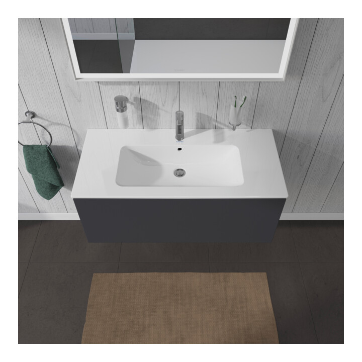 Duravit Meuble sous-lavabo L-Cube 102x48,1 cm, graphite mat, 1 tiroir, suspendu