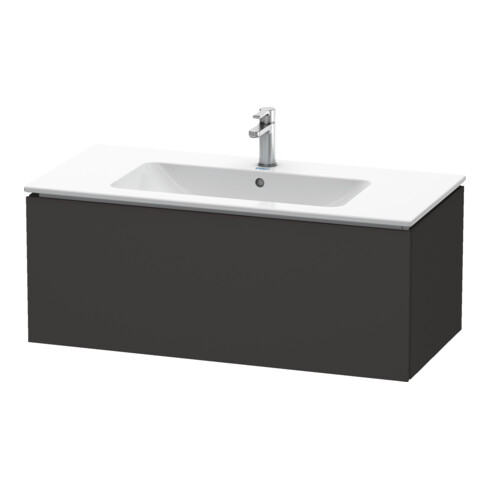 Duravit Meuble sous lavabo L-Cube 102x48,1 cm, graphite mat, 1 tiroir, suspendu