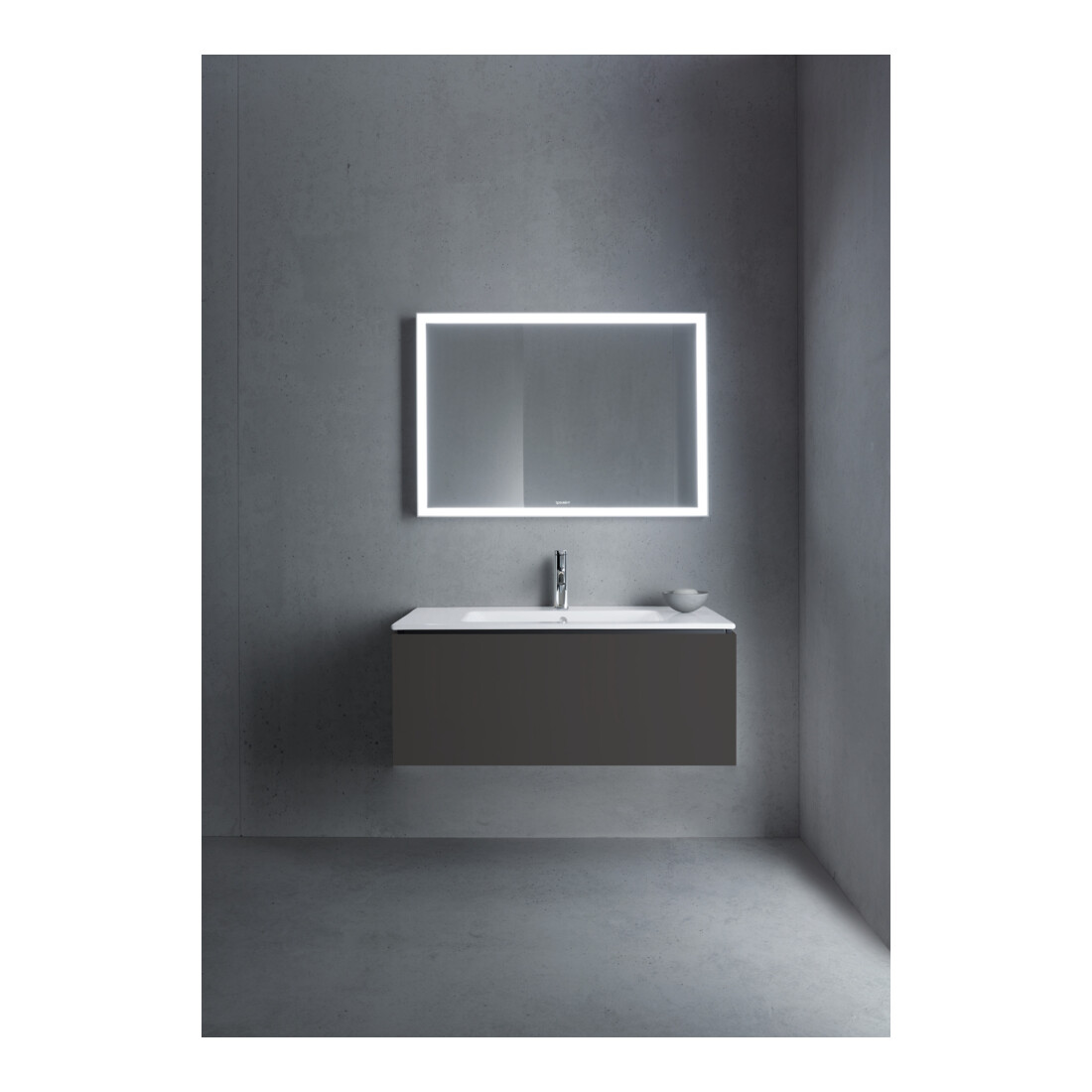 Duravit Meuble sous lavabo L-Cube 102x48,1 cm, graphite mat, 1 tiroir, suspendu
