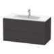 Duravit Meuble sous-lavabo L-Cube 102x48,1 cm, graphite mat, 2 tiroirs, suspendu-1