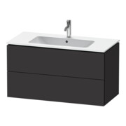 Duravit Meuble sous-lavabo L-Cube 102x48,1 cm, graphite mat, 2 tiroirs, suspendu-2