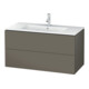 Duravit Meuble sous lavabo L-Cube 102x48,1 cm, gris mat, 2 tiroirs, suspendu-1