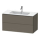 Duravit Meuble sous lavabo L-Cube 102x48,1 cm, gris mat, 2 tiroirs, suspendu