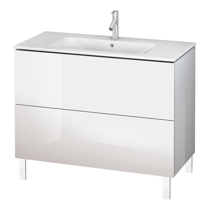 Duravit Meuble sous lavabo L-Cube 102x48,1 cm, lin, 2 tiroirs, posé