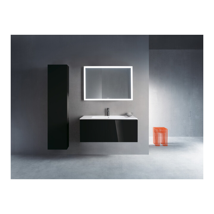 Duravit Meuble sous-lavabo L-Cube 102x48,1 cm, noir brillant, 1 tiroir, suspendu