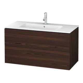 Duravit Meuble sous lavabo L-Cube 102x48,1 cm, noyer, 2 tiroirs, suspendu