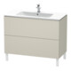Duravit Meuble sous lavabo L-Cube 102x48,1 cm, tau mat, 2 tiroirs, sur pied-1