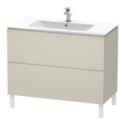Duravit Meuble sous lavabo L-Cube 102x48,1 cm, tau mat, 2 tiroirs, sur pied