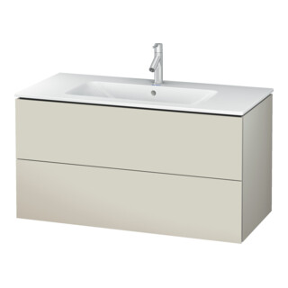 Duravit Meuble sous lavabo L-Cube 102x48,1 cm, taupe, 2 tiroirs, suspendu