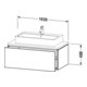 Duravit Meuble sous lavabo L-Cube 102x54,7 cm, bas. mat, avec console, 1 tiroir