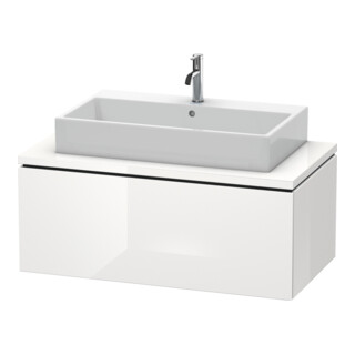 Duravit Meuble sous lavabo L-Cube 102x54,7 cm, blanc brillant, avec console, 1 tiroir