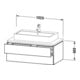 Duravit Meuble sous lavabo L-Cube 102x54,7 cm, E d geb., pour console, 2 tiroirs