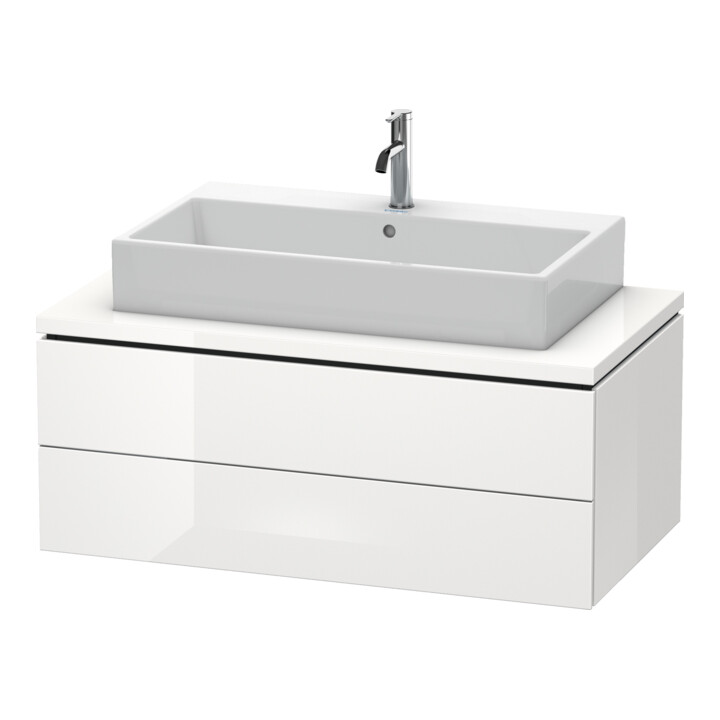 Duravit Meuble sous lavabo L-Cube 102x54,7 cm, gris mat, avec console, 2 tiroirs
