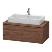 Duravit Meuble sous lavabo L-Cube 102x54,7 cm, noyer foncé, pour console, 2 tiroirs